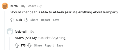 Negative Reddit comments on the Woody Harrellson AMA