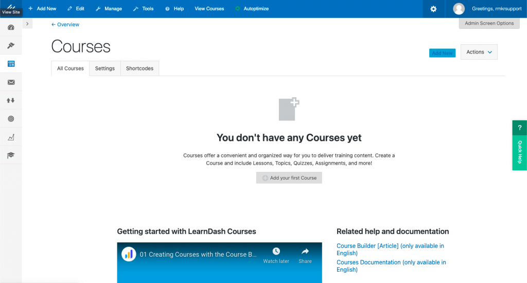 LearnDash screenshot