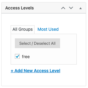 access levels