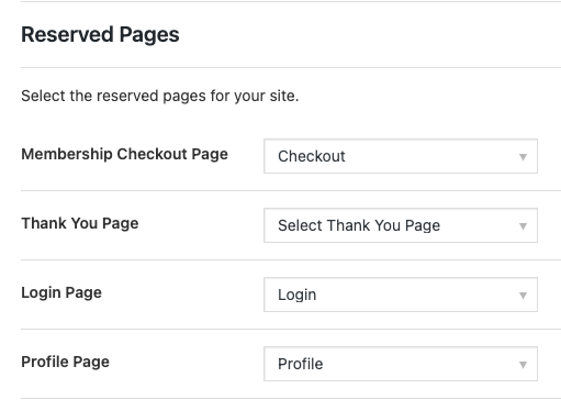 Reserved pages