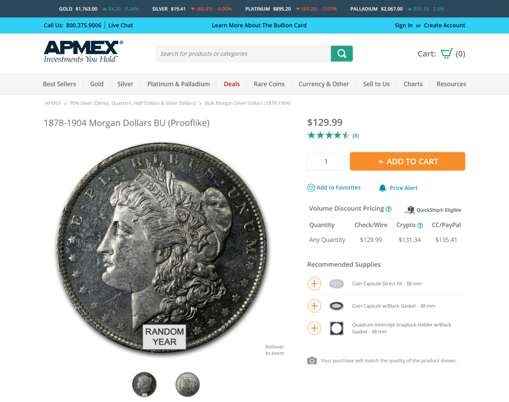 apmex morgan dollar