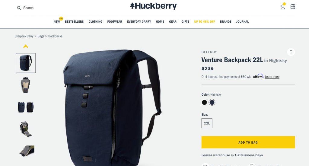 huckberry backpack