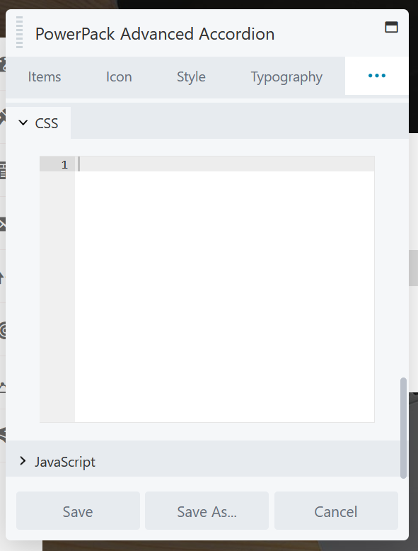 CSS and JavaScript editor